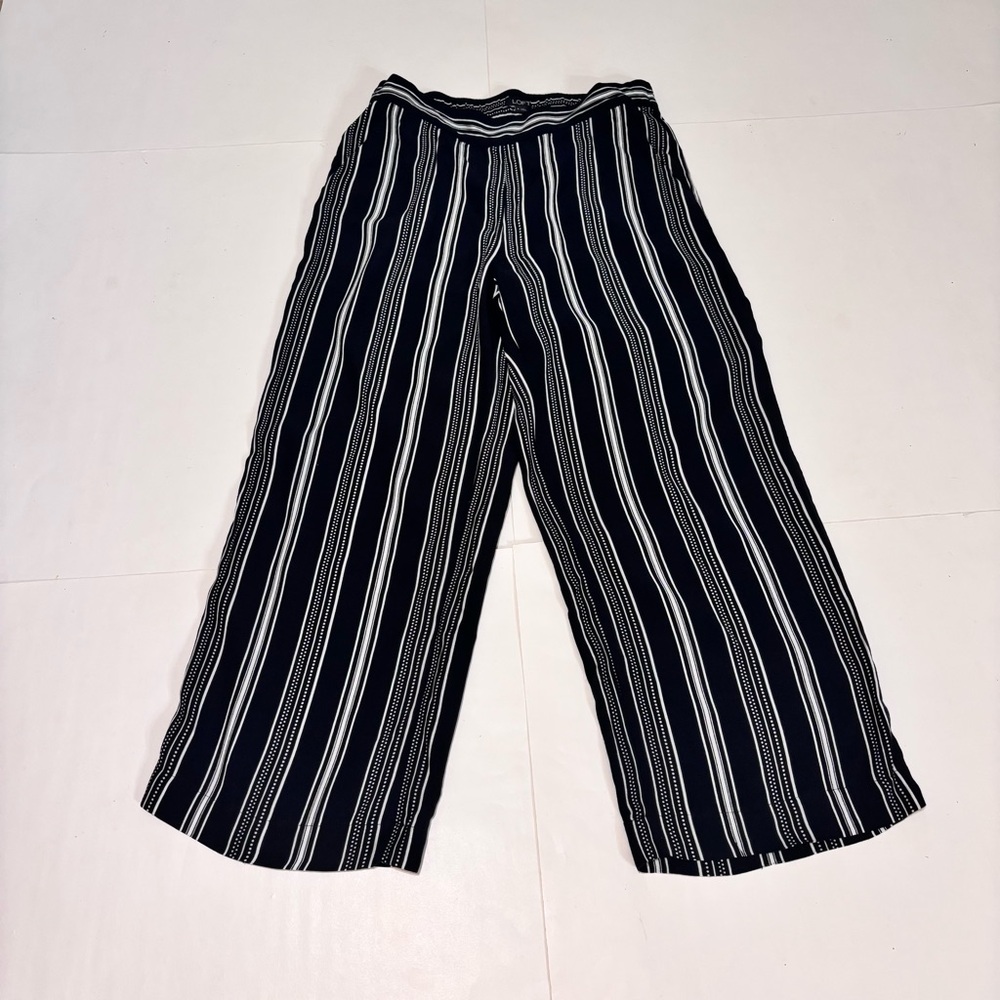 61. LOFT Monochrome Striped Wide Leg Pants